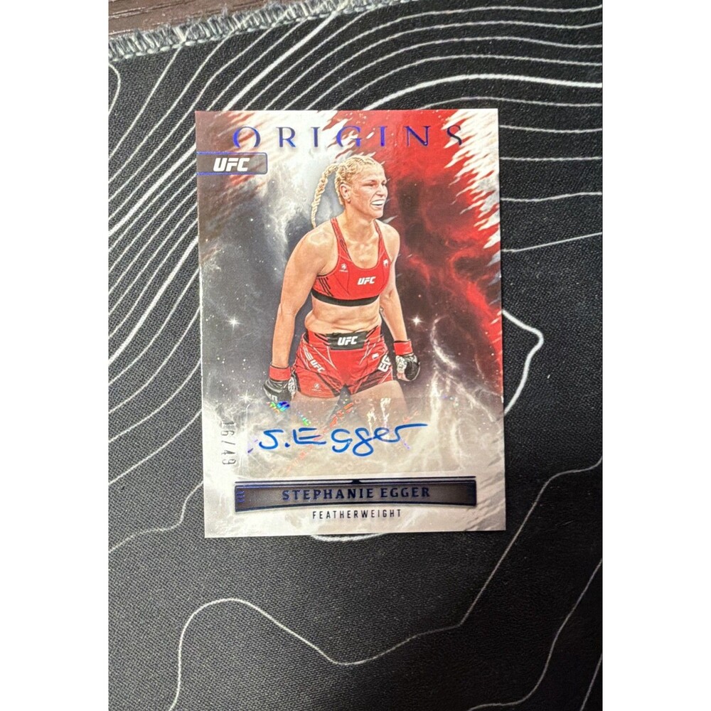 2023 Panini Chronicles UFC - Origins Autographs Stephanie Egger #OA-SEG Blue /49